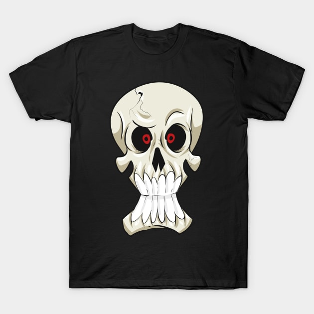 red eye skull T-Shirt by richardsimpsonart